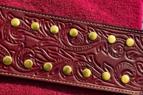 Floral Pattern Hand Tooled Leather for Crumrines